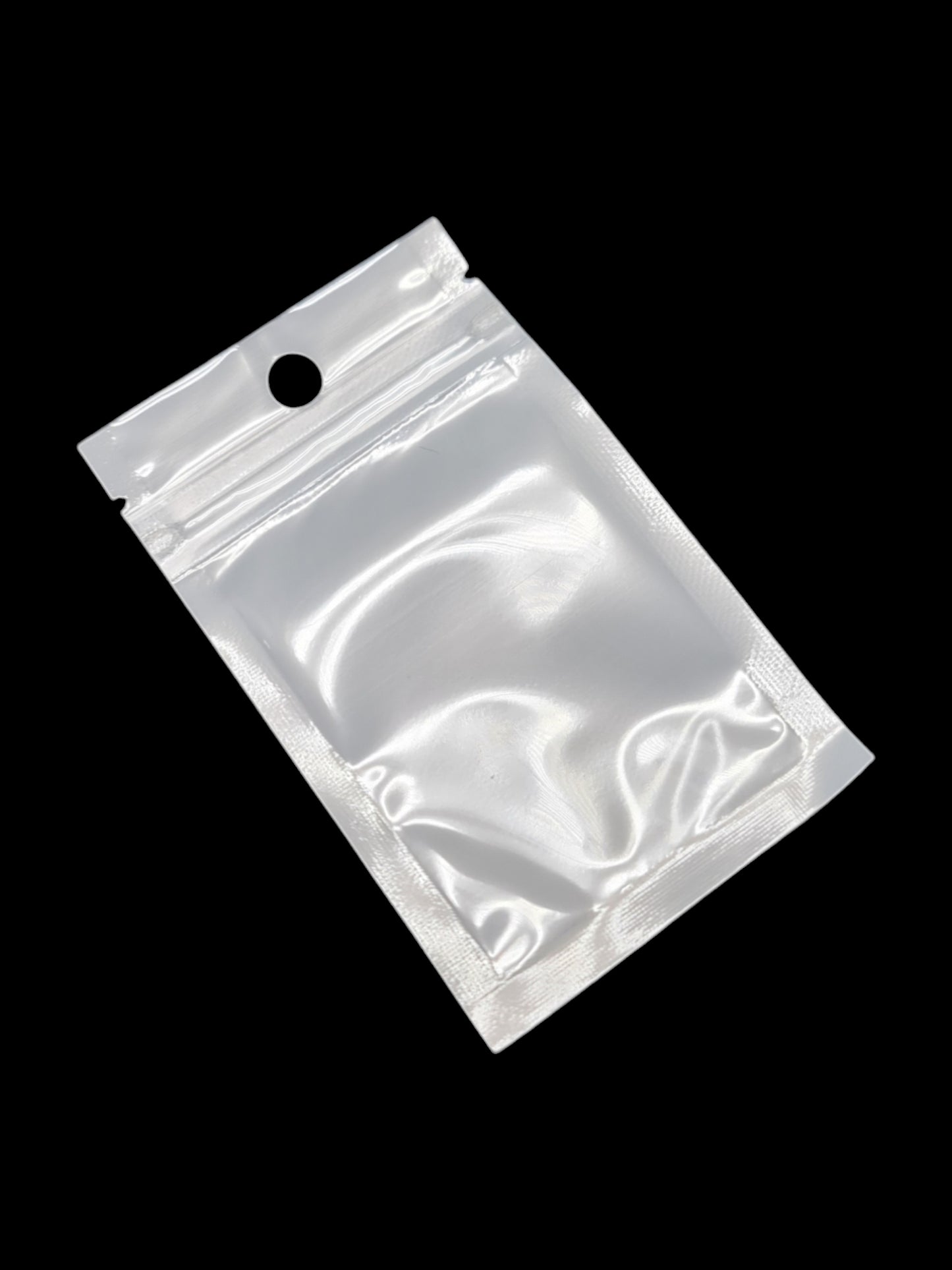 PET Ziplock BAG - Transparent FRONT AND WHITE BACK - ±6×10 Cm - Thickness 180 Microns ±100-Piece