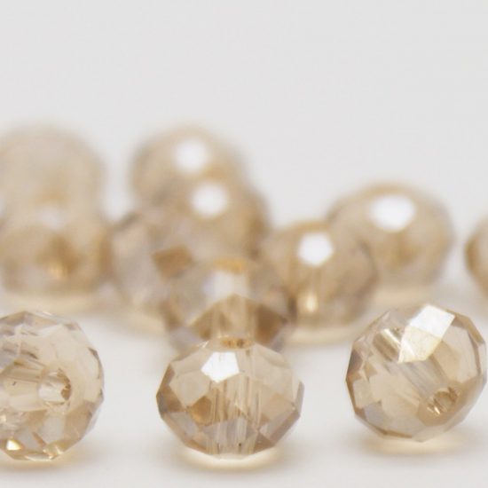 Glass Crystal Rondelle Sparkle Coated Faceted 3x4 mm (hole 1.0 mm)