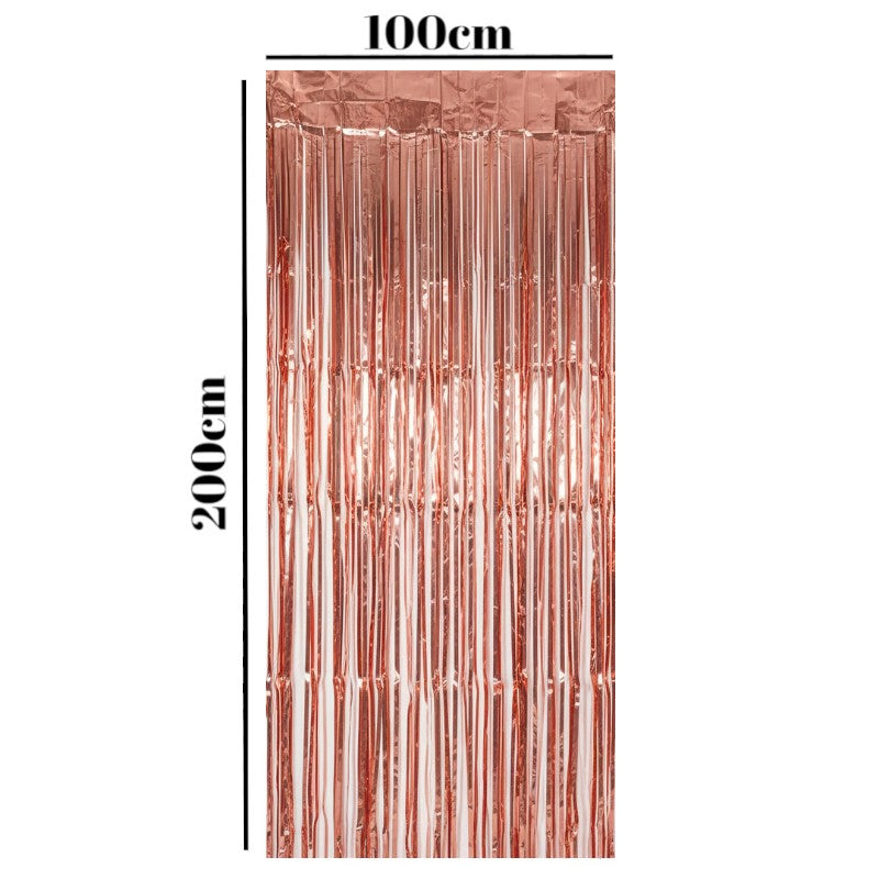 PARTY FOIL Curtain - ROSE GOLD - 100 cm×200 Cm