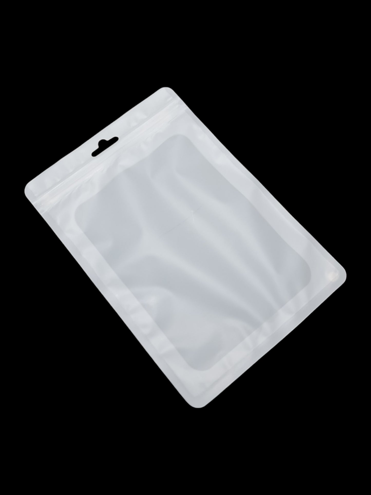 Cpp+pe - Frosted Transparent Window WITH a WHITE FRAME - Outside ±14×20 Cm - Inside ±13×17 Cm - Thickness 80 Microns ±20-Piec