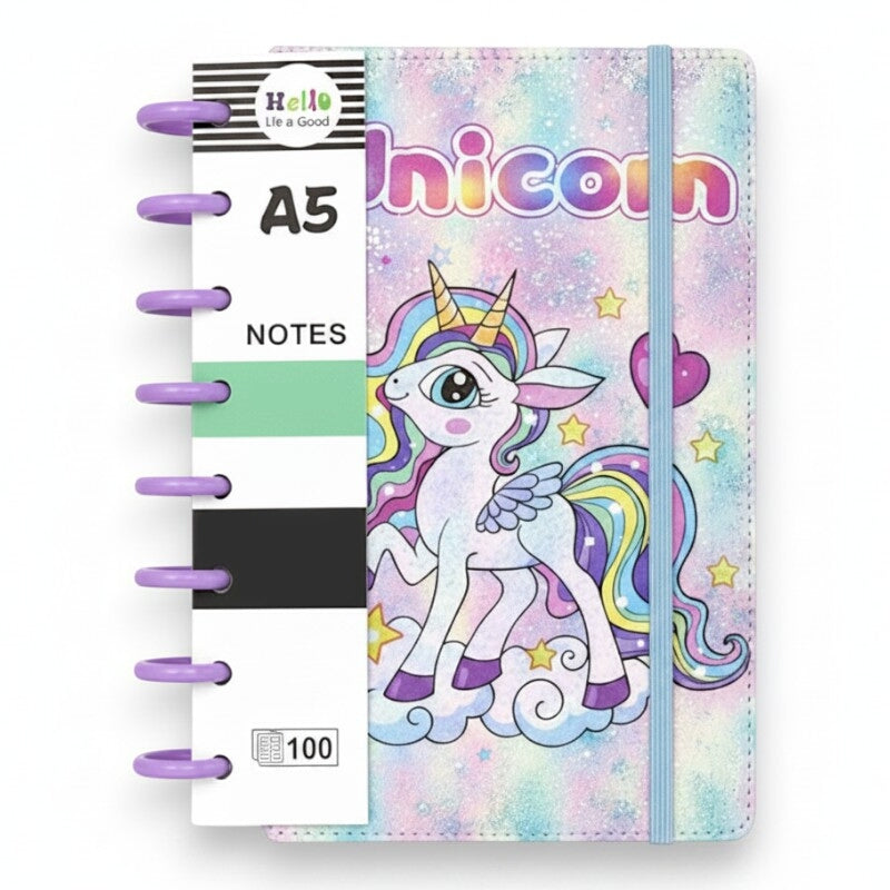 Notebook - A5 - Unicorn - Purple