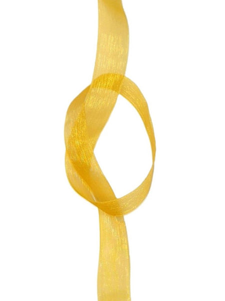 Organza Ribbon - 16 mm Mustard
