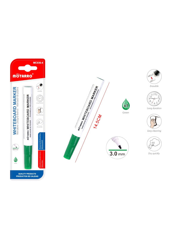 Motarro Whiteboard Marker - Green, 3 mm