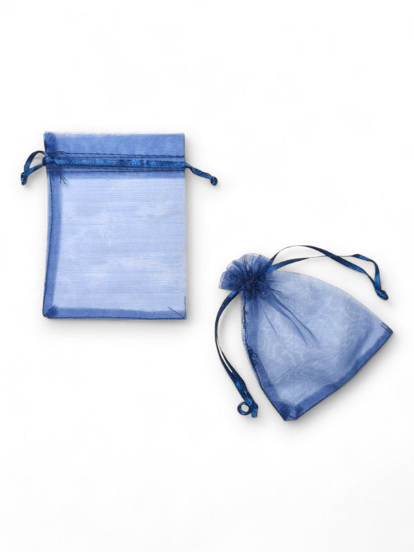 Organza Bag - Dark Blue, 10×15 cm ±12-Piece