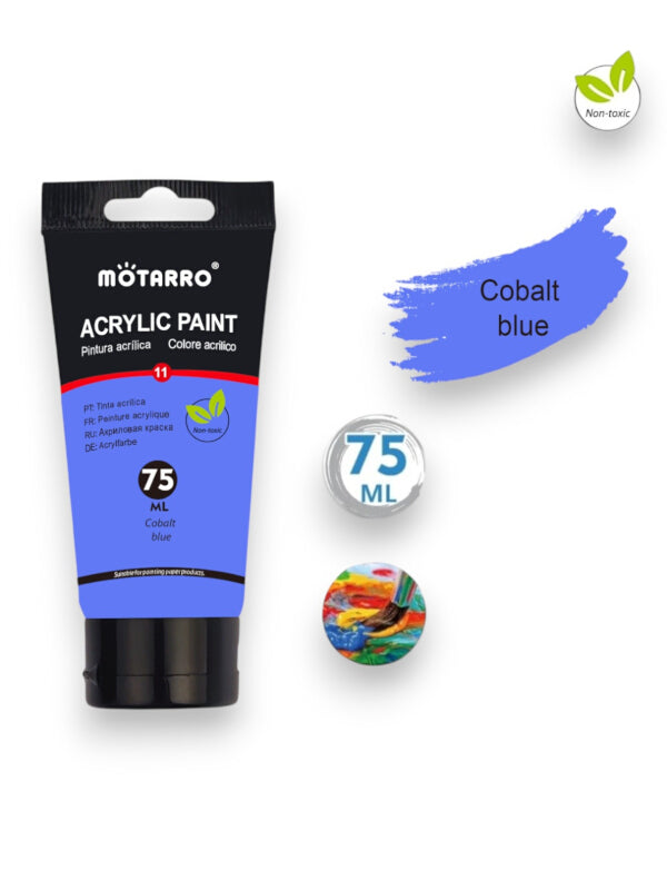 Motarro Acrylic Paint - Cobalt Blue, 75 ml