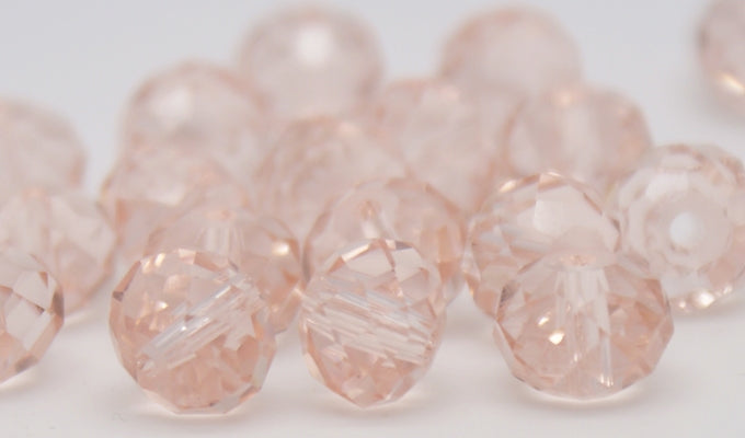 Glass Crystal Rondelle Transparent Faceted 3x4 mm (hole 1.0 mm)