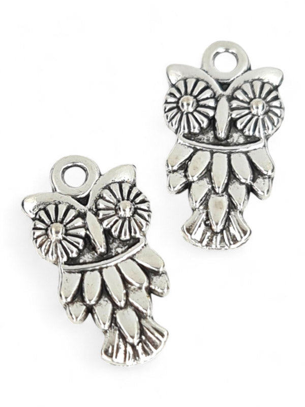 Metal Charm - Owl ±20×11 mm ±50-Piece (image On 1 Side Only)