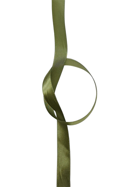 Satin Ribbon - 6 mm Olive Green