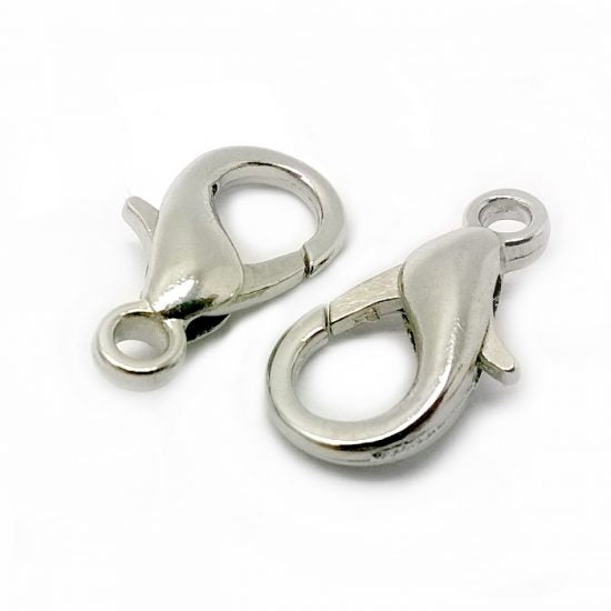 Jewellery Findings - Clasp Lobster 14 mm, Nickel Plated, Nickel Free