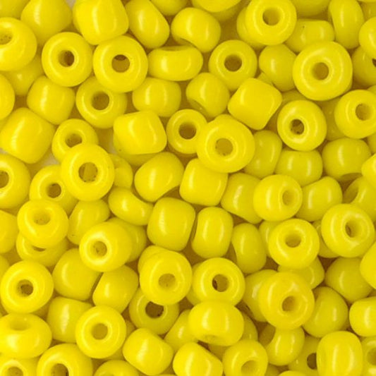 Seed Beads - Size 6/0, Opaque Yellow