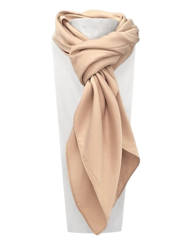 Silk Scarf - Tan, ±94×94 cm