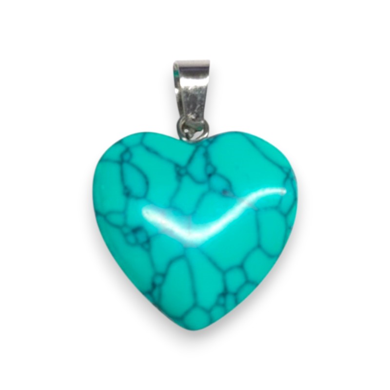 Synthetic STONE - HEART - Turquoise - 20 Mm