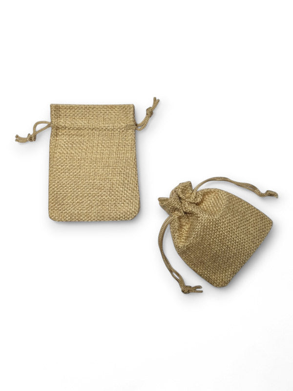 Hessian Bag - Natural, 7×9 cm ±10-Piece