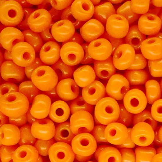 Seed Beads - Size 11/0, Opaque Orange