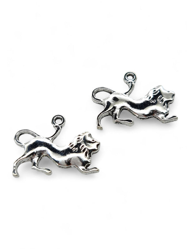 Metal Charm - Lion ±17×23 mm ±40-Piece (image On 1 Side Only)