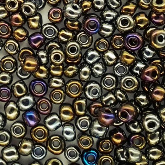 Seed Beads - Size 8/0, Iris Oil Slick Antique