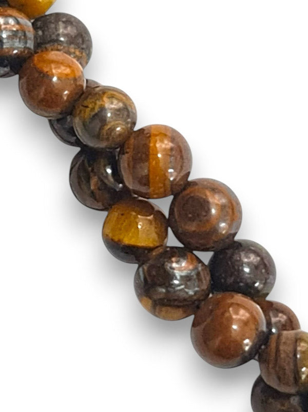 Semi - Precious Stone Beads - Tiger Eye, 4 mm, ±100-Piece