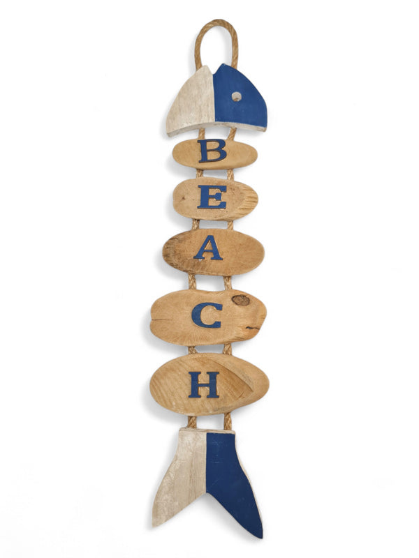 Nautical Hanging Beach Sign ±11×52 cm