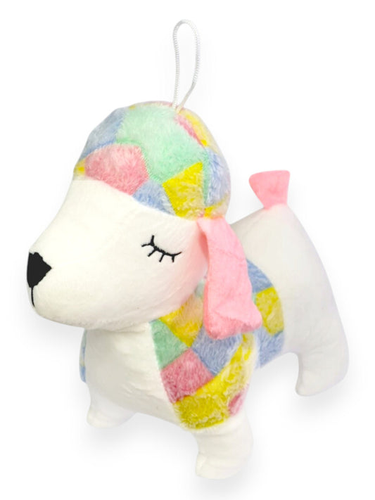 Kids Soft Toy - Dog, White, ±25×24 cm