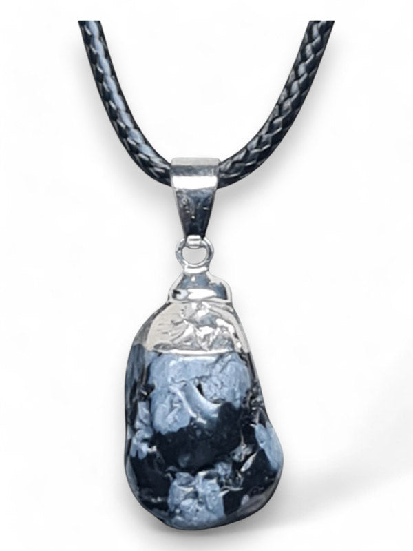 Earth Stone Beads - Capped Stone, Snowflake