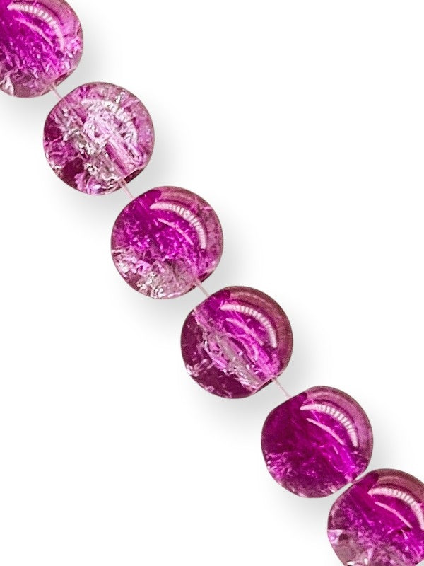 Glass Beads - Sparkle, Two Toned, Purple, 8 mm, ±105-Piece