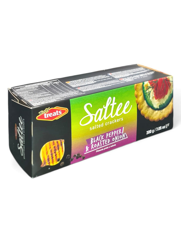 Saltee - Black Pepper And Roasted Onion Crackers, 200 g