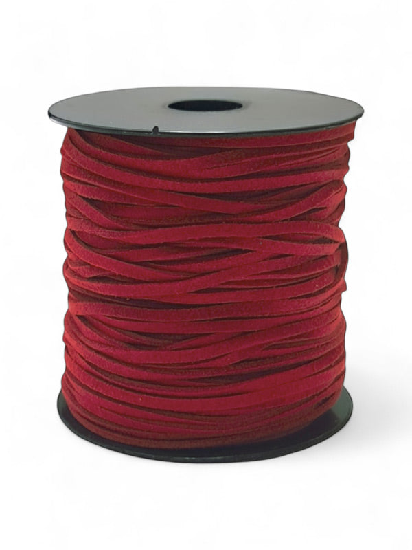 Faux Suede Cord - Maroon, 2.5 mm, ±45 m Reel