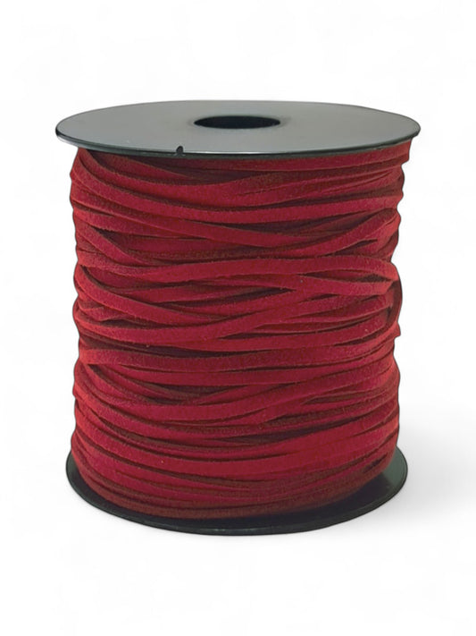Faux Suede Cord - Maroon, 2.5 mm, ±45 m Reel