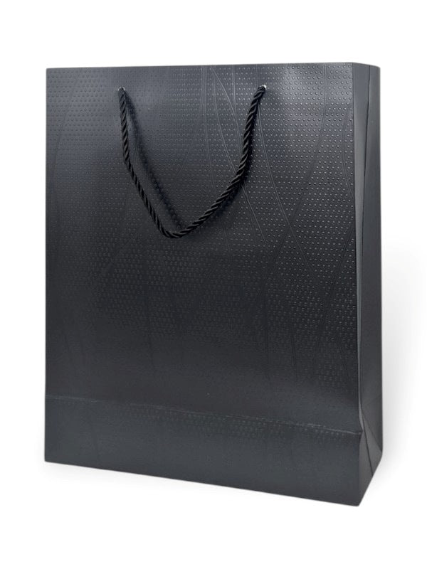 GIFTBAG PLAIN with DOTS 26*32*10 cm - Black