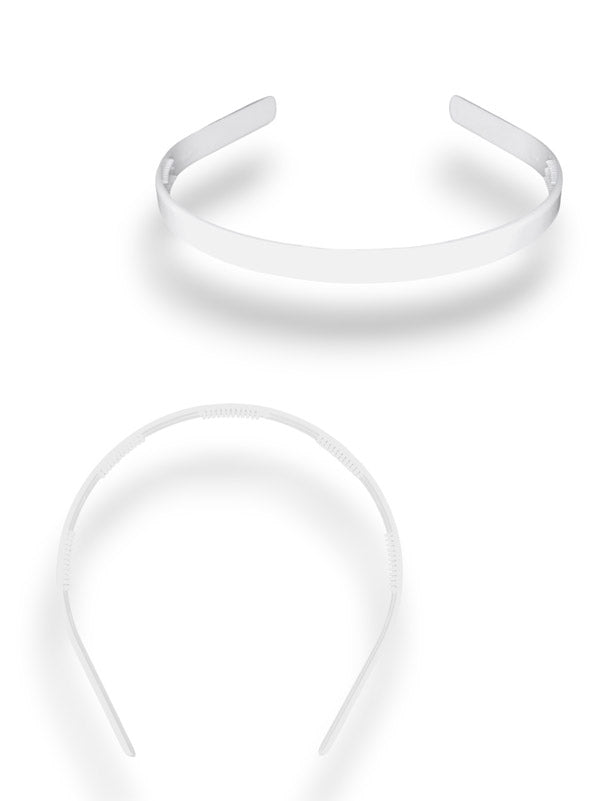 Alice Band - White, 10 mm 6-Piece