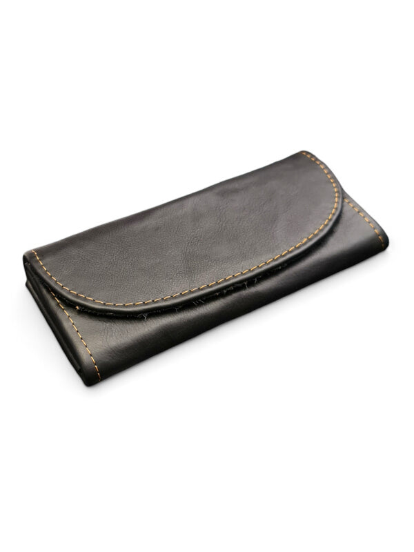 Leather Wallet - BLACK - ±10×21 Cm