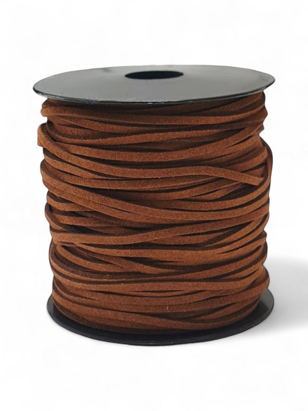 Faux Suede Cord - Brown, 2.5 mm, ±45 m Reel