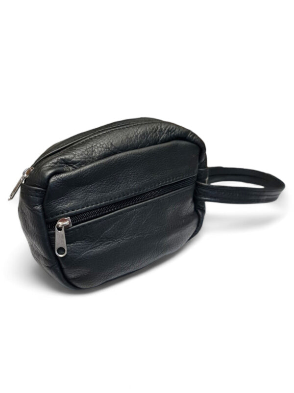 Leather Pencil BAG - RED BROWN - ±12×16 Cm