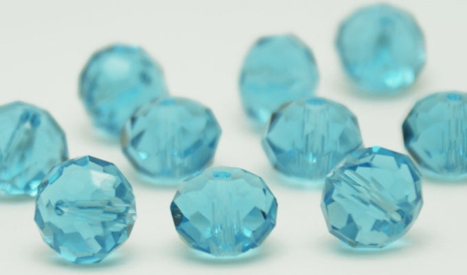 Glass Crystal Rondelle Transparent Faceted 3x4 mm (hole 1.0 mm)