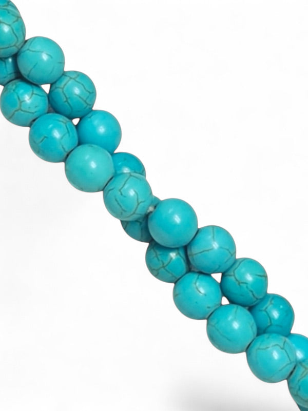 Synthetic Aged Stone - Turquoise, 10 mm ±40-Piece