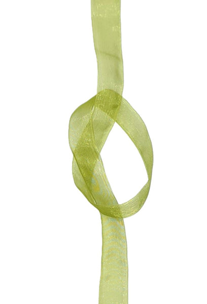 Organza Ribbon - 25 mm Olive Green