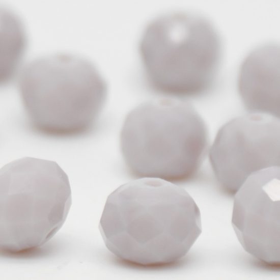 Glass Crystal Rondelle Opaque Faceted 3x4 mm (hole 1.0 mm)
