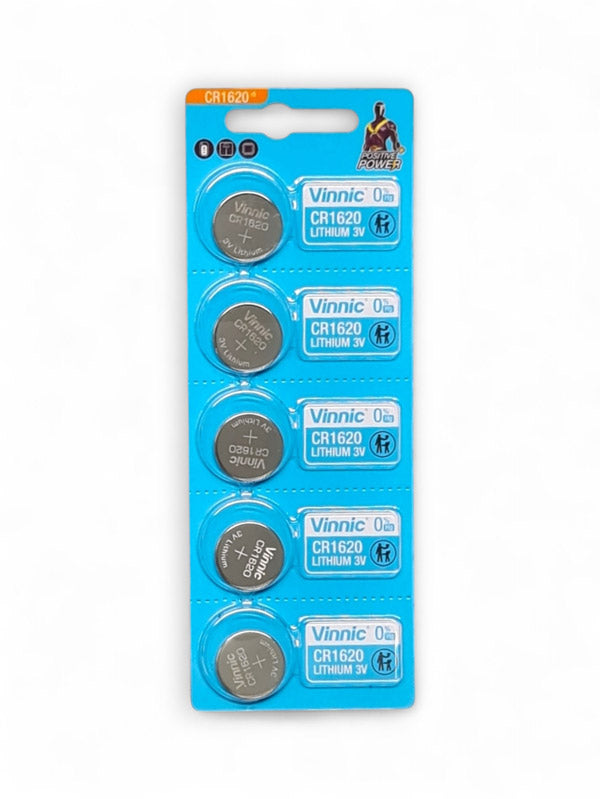 Vinnic Lithium 3V Cell Battery - Equivalent For Ecr1620 / Dl1620, Size 16x2.0 mm