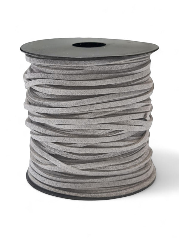 Faux Suede Cord - Light Grey, 2.5 mm, ±45 m Reel