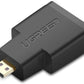 Ugreen Micro HDMI Male to HDMI Female Adapter – Black