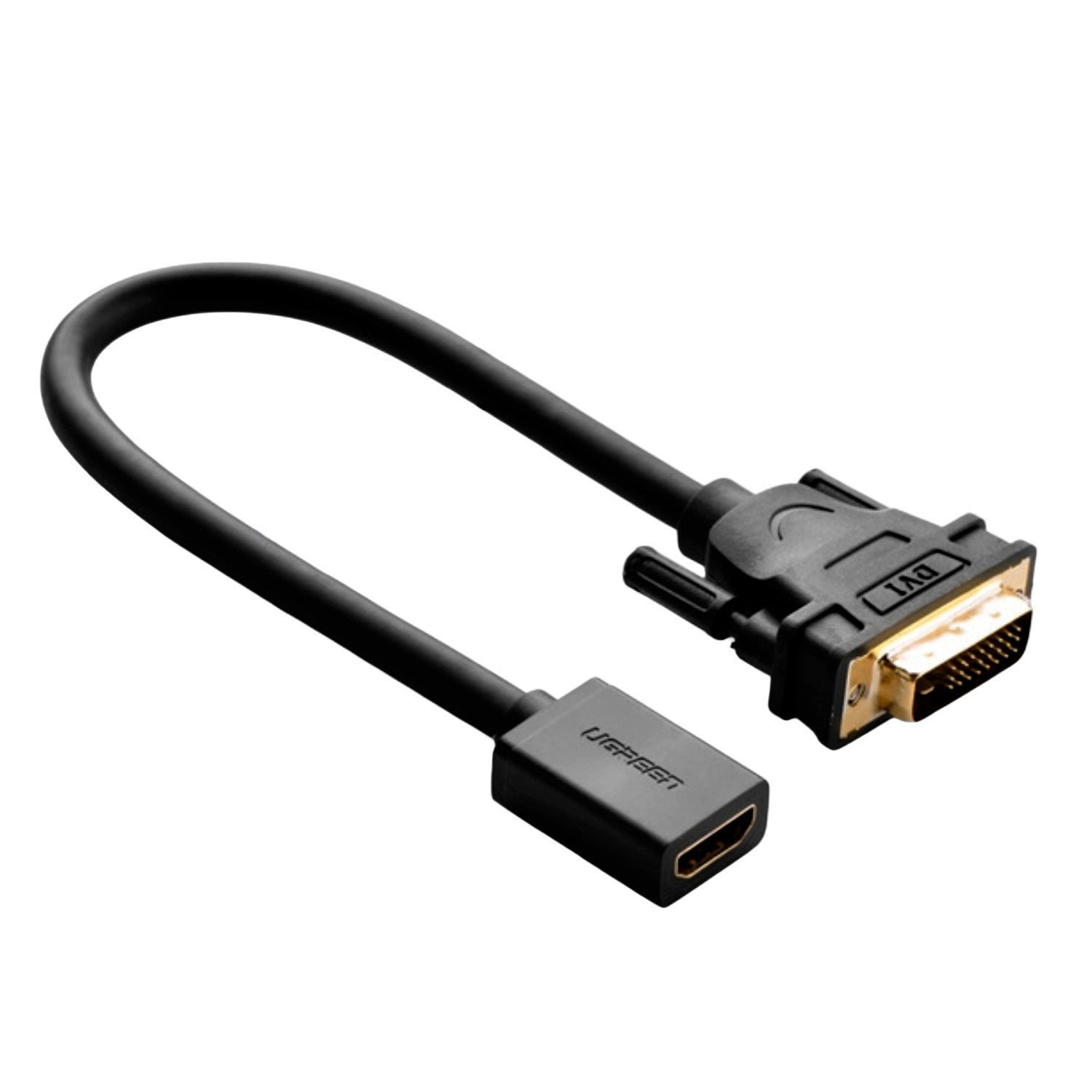 Ugreen DVI to HDMI Cable Adapter 15cm - Male to Female - 1080p Full HD – Black