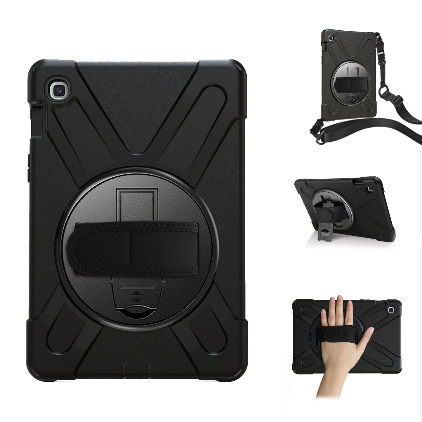 Port Designs Pro Shock 360 Rugged Protective and Rotative Folio for Samsung Galaxy Tab A9+ - Black - alternate product view 2