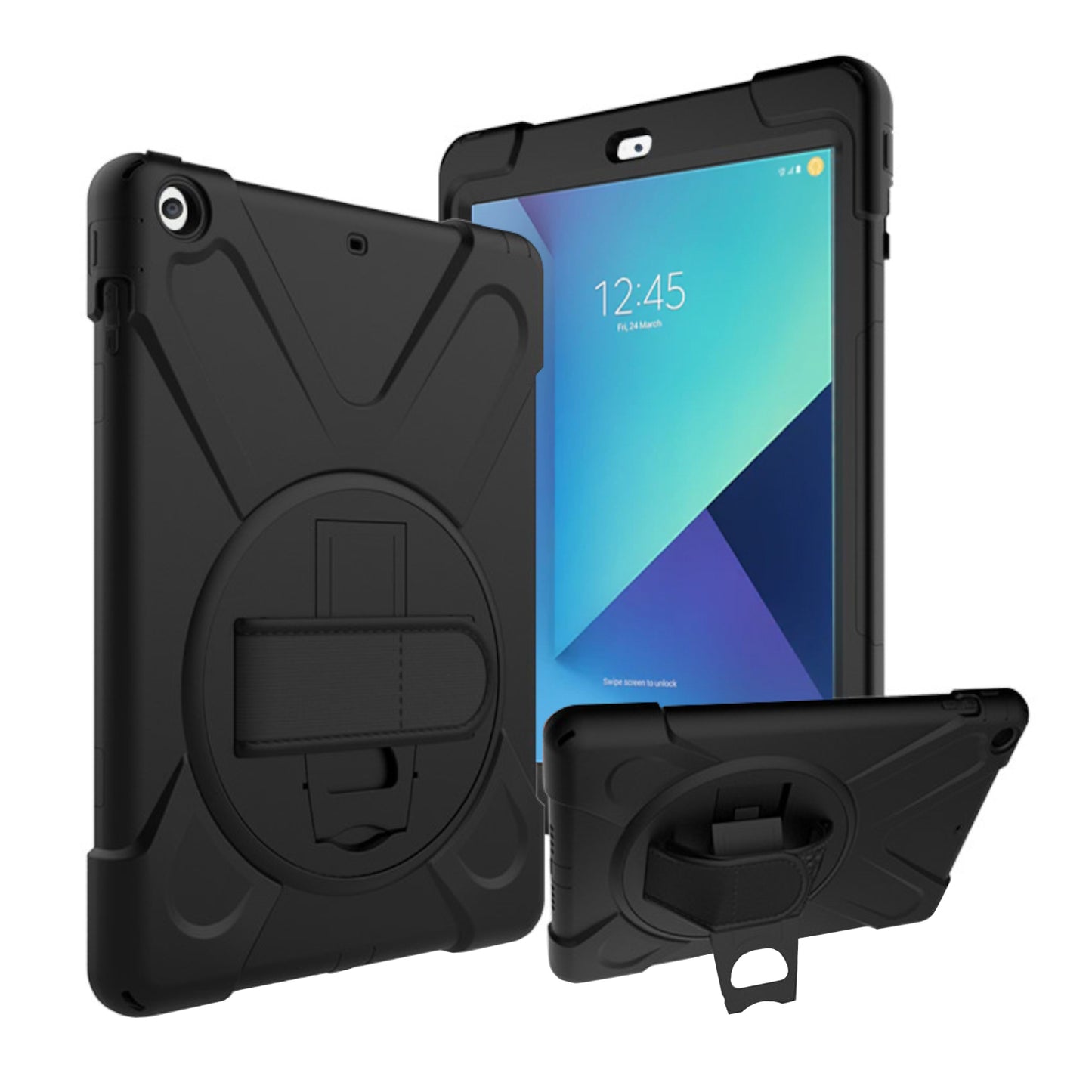 Port Designs Pro Shock 360 Rugged Protective and Rotative Folio for Samsung Galaxy Tab A9+ - Black - alternate product view 3