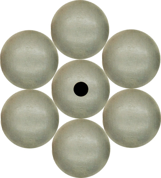 WOOD Painted - ROUND - 22 Mm - HOLE 3 - 4 Mm - MED GREY