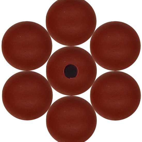 WOOD Painted - ROUND - 22 Mm - HOLE 3 - 4 Mm - Marsala