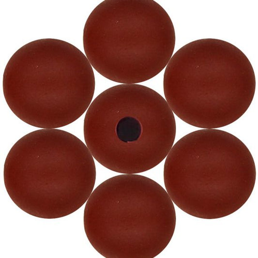 WOOD Painted - ROUND - 22 Mm - HOLE 3 - 4 Mm - Marsala
