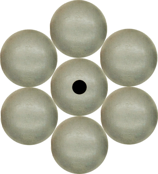 WOOD Painted - ROUND - 25 Mm - HOLE 4 - 5 Mm - MED GREY