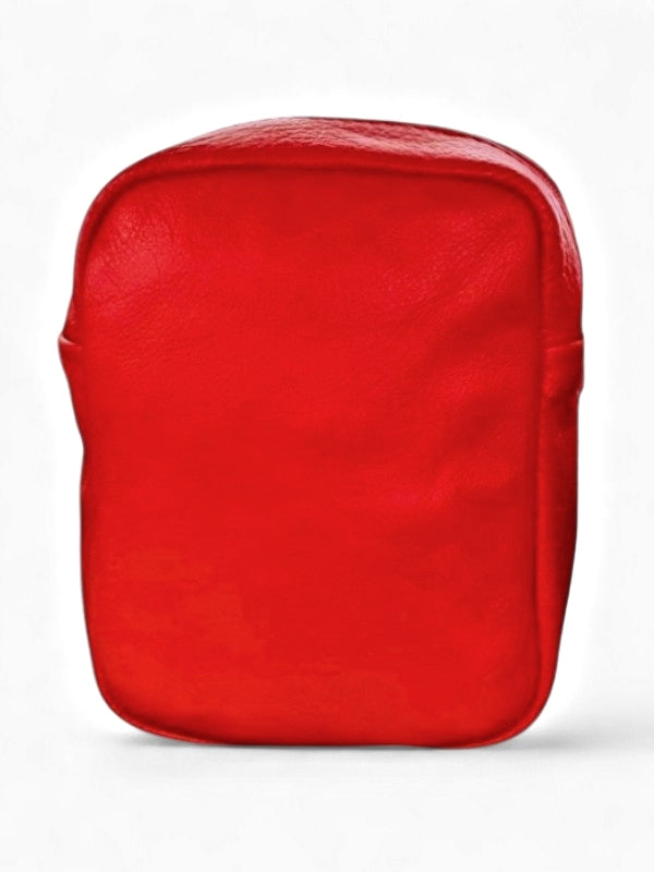 Leather Sling Bag - Red, ±20×14.5×5.5 cm - Image 2