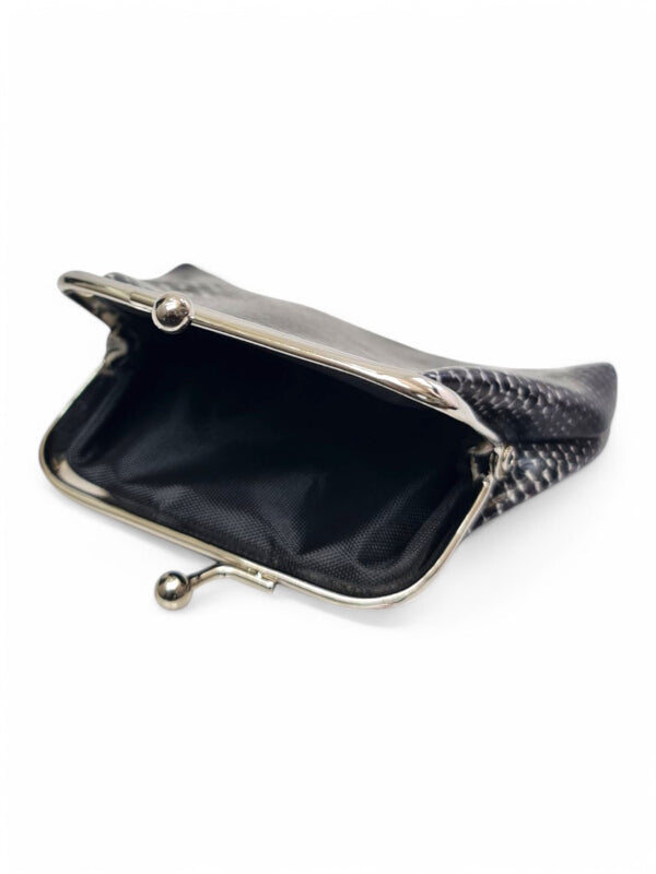 PURSE - BLACK - SNAKE SKIN - ±7.5×9.5×2 Cm - Image 2