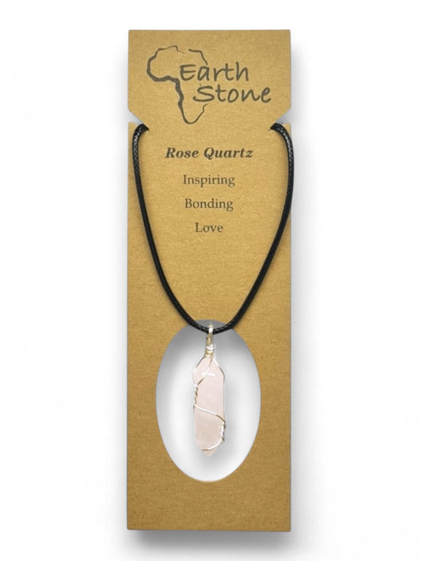 Earth Stone Beads - Wired Drop, Rose Quartz - Image 2